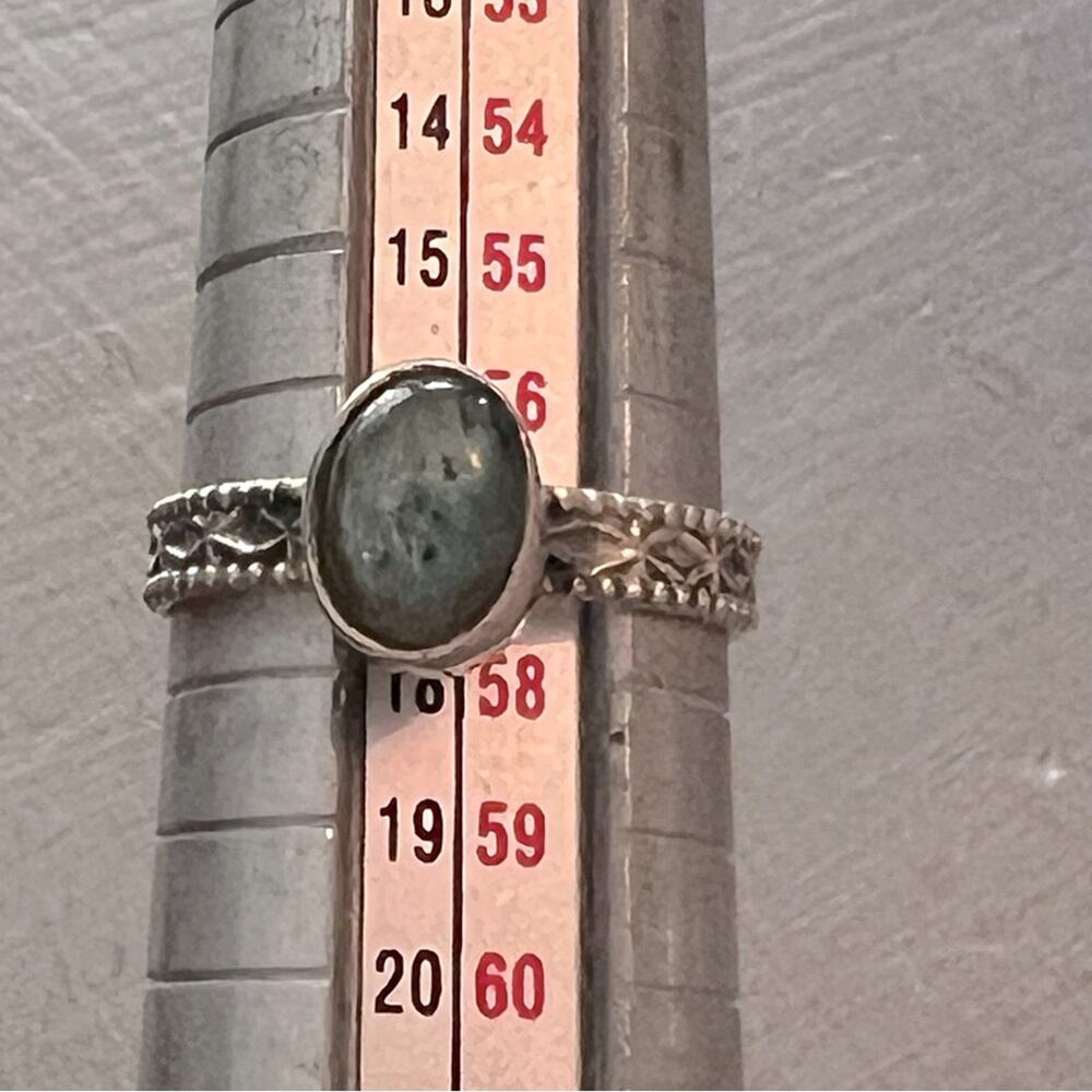 925 Sterling Silver Stone Ring Size 8 - Picture 9 of 11